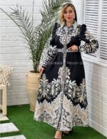 پیراهن کرپ اطلسی ترک مزون دورا