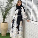 پیراهن کرپ اطلسی ترک مزون دورا