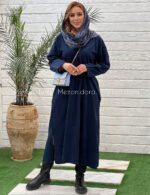 پیراهن پاییزه مخمل کشدوزی دورا