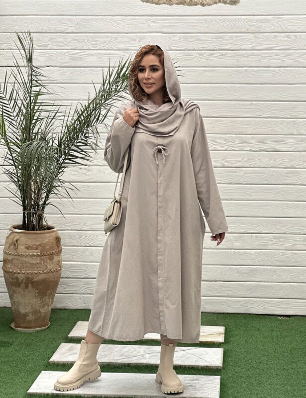 پیراهن پاییزه مخمل کبریتی