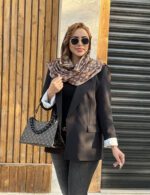 کت برند مشکی کوتاه مزون دورا