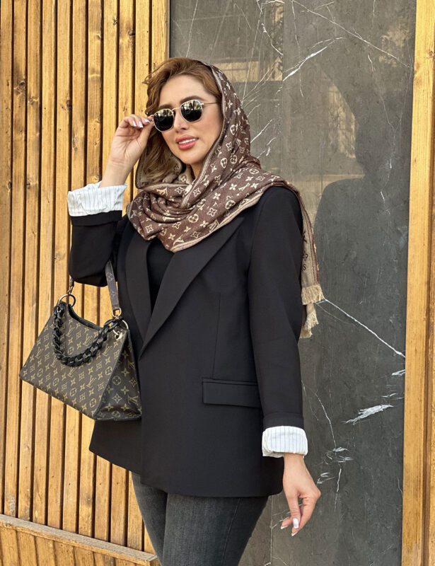 کت برند مشکی کوتاه مزون دورا