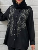شومیز لینن ترک مشکی