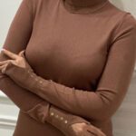 بافت یقه اسکی آستین چاک ترک دورا