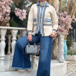 کاردیگان کرم جین ترک دخترانه