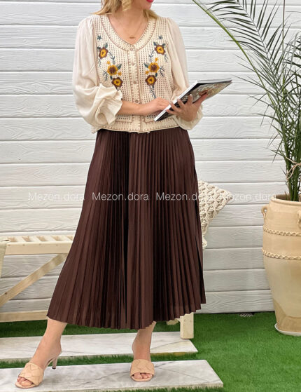 شومیز گیپور گلدوزی ترک دورا