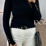 بافت برند مشکی زنانه دورا