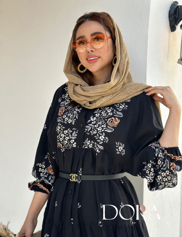 پیراهن ساحلی وارداتی گل رز