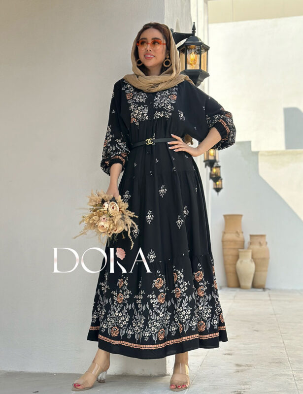 پیراهن ساحلی وارداتی گل رز