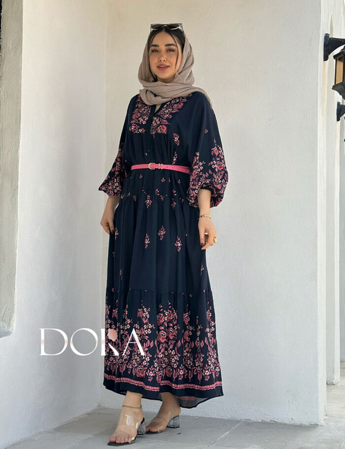 پیراهن ساحلی وارداتی گل رز
