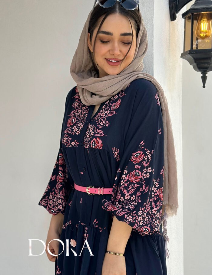 پیراهن ساحلی وارداتی گل رز