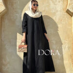 پیراهن کلوش ساده لینن دورا