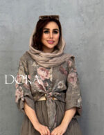 شومیز گره ای گلدار ترک