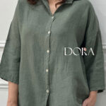 شومیز لینن سه ربع