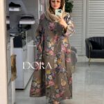 پیراهن کلوش رز - لینن ایتالیایی