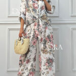 ست شومیز شلوار لینن ایتالیایی دورا