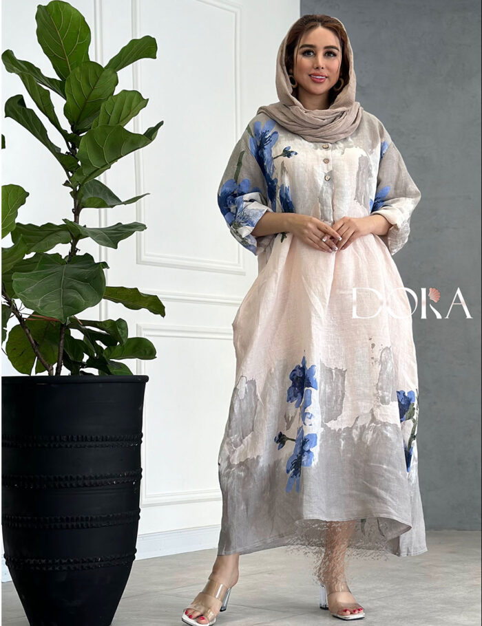 کفتان لینن وارداتی ابرنگی دورا