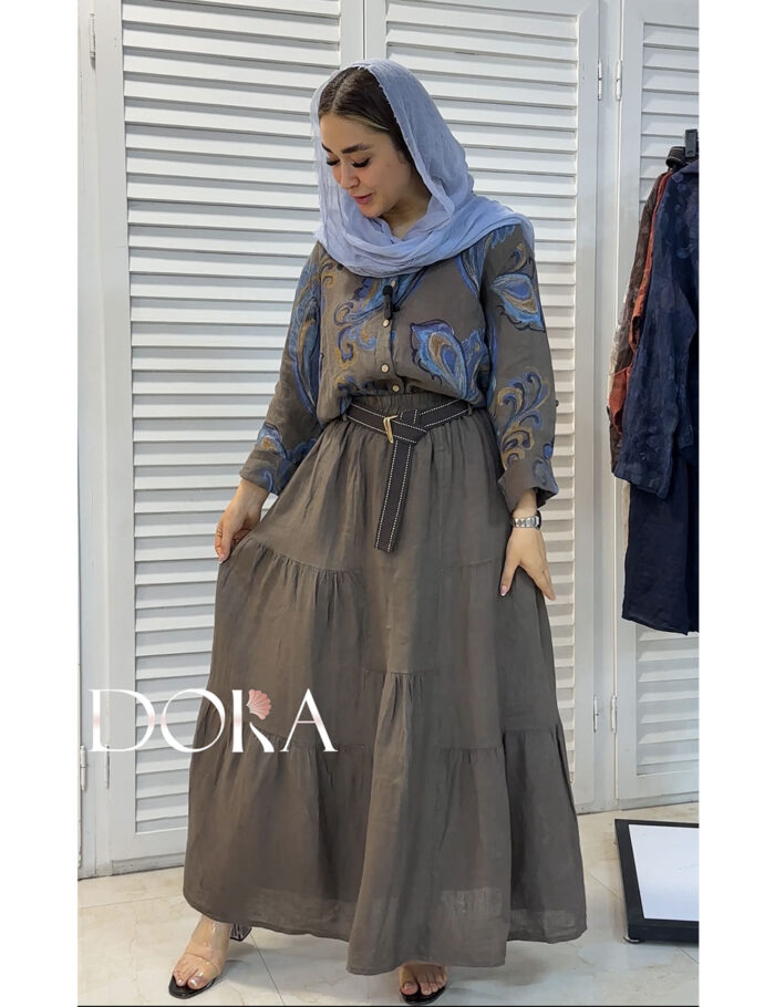 دامن لینن وارداتی دورا مزون