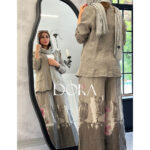 کت و شلوار لینن آبرنگی دورا