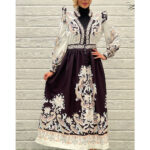 پیراهن کرپ اطلسی