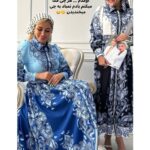 پیراهن کرپ اطلسی مدل گلشن