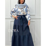 دامن لینن ایتالیایی زنانه دورا