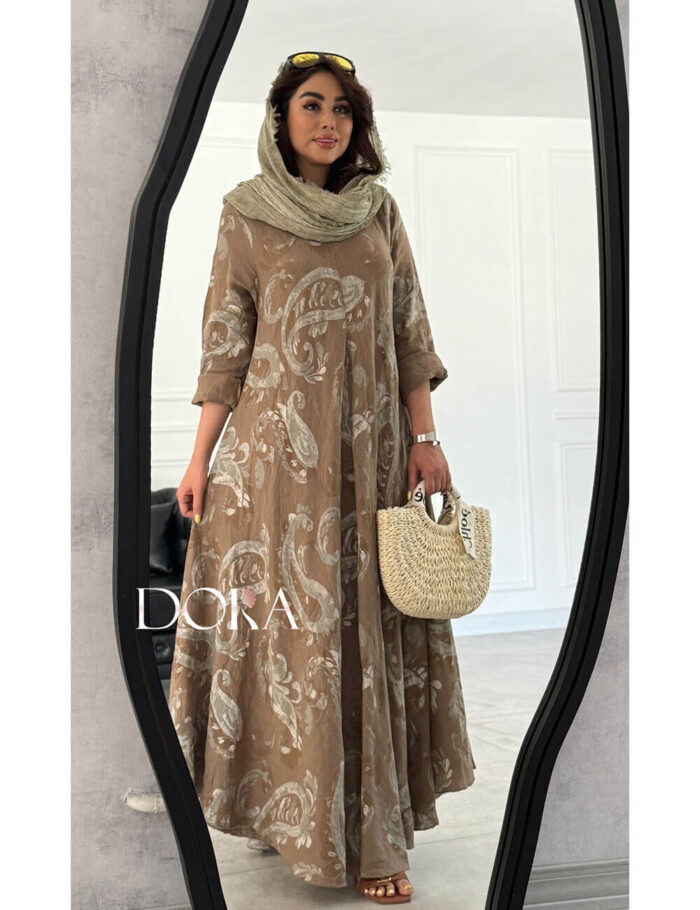 پیراهن سوپر کلوش ایتالیایی طرح ترمه دورا