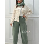 شلوار مام استایل لینن ایتالیایی دورا