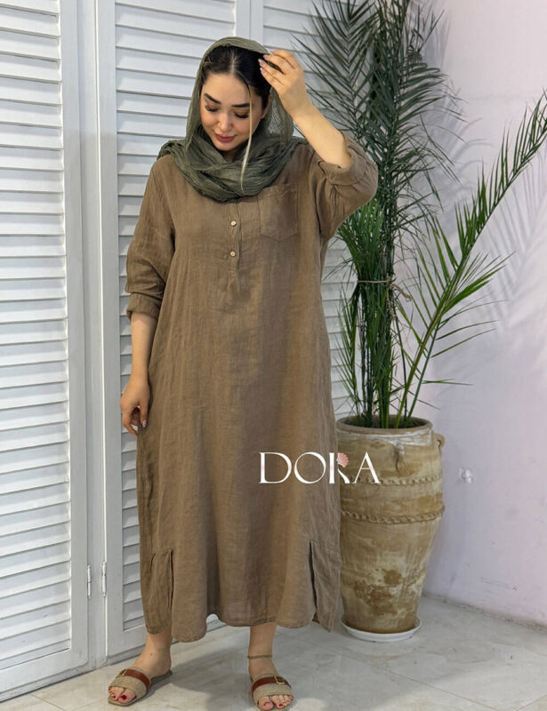 کفتان رنانه ساده لینن وارداتی دورا