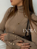 بافت یقه اسکی طرح زارا مزون دورا