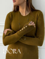 بافت یقه اسکی طرح زارا مزون دورا