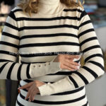 بافت یقه اسکی راه راه