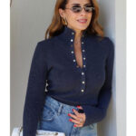 بافت جلو دکمه وارداتی دخترانه دورا