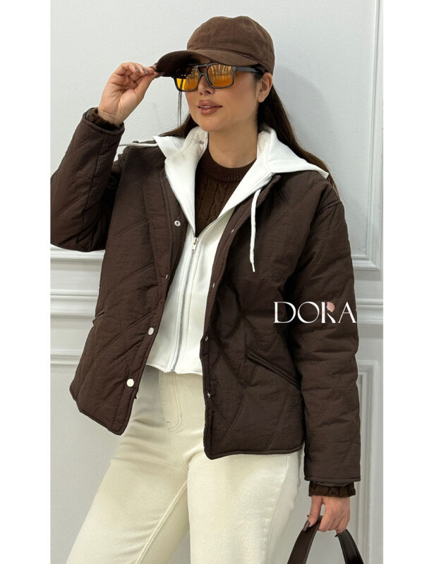 کاپشن کلاهدار زنانه وارداتی مزون دورا