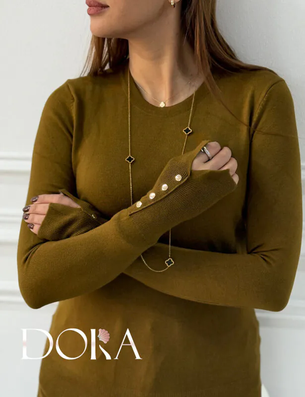 بافت یقه اسکی طرح زارا مزون دورا