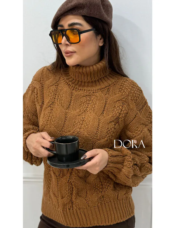 بافت یقه اسکی زنانه برند