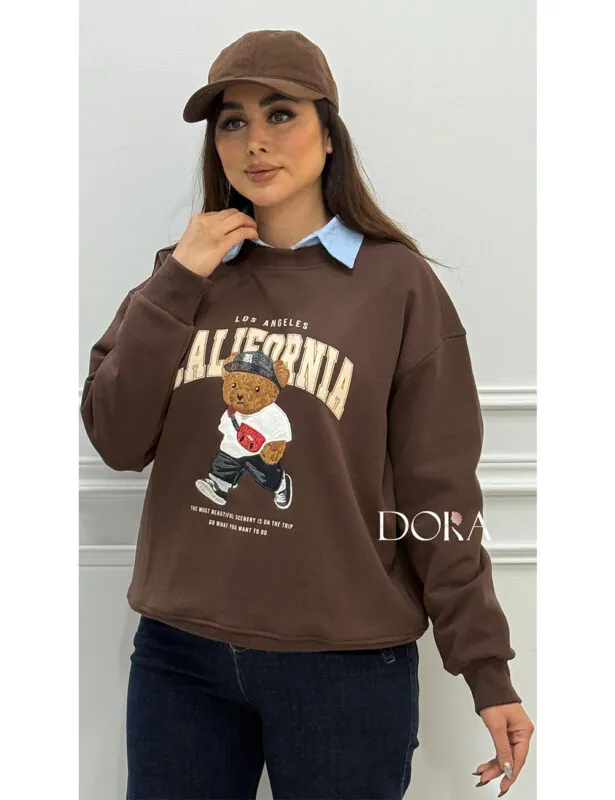 دورس تدی زنانه طرحدار کالیفرنیا